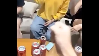 Friends playing strip beguilement